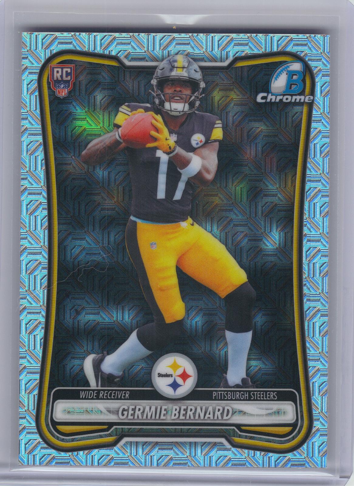 2026 Bowman #BCV-124 Germie Bernard Chrome Pittsburgh Steelers