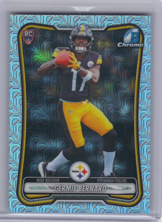 2026 Bowman #BCV-124 Germie Bernard Chrome Pittsburgh Steelers
