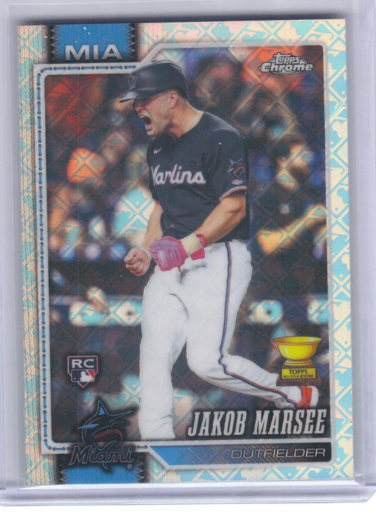 2026 Topps Chrome Logofractor Edition #261 Jakob Marsee Miami Marlins RC