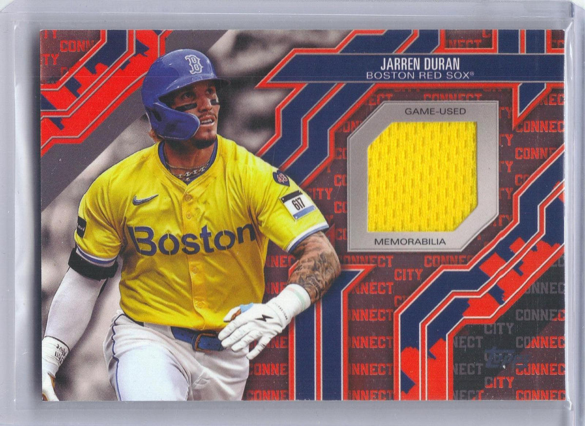 2025 Topps #CC-JD Jarren Duran City Connect Swatch Relics (Series One) Boston Red Sox MEM