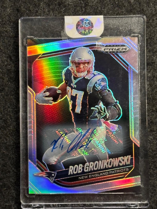 2025 Panini Prizm Black #52 Rob Gronkowski Autographs Prizm Silver New England Patriots AU