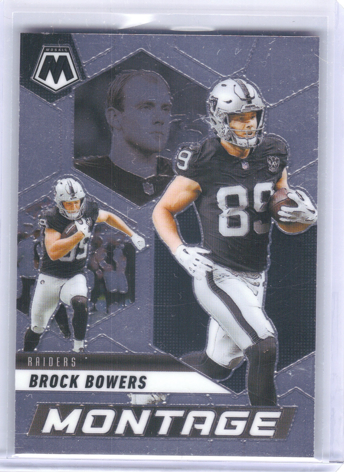 Brock Bowers Las Vegas Raiders 2025 Panini Mosaic #5 Montage