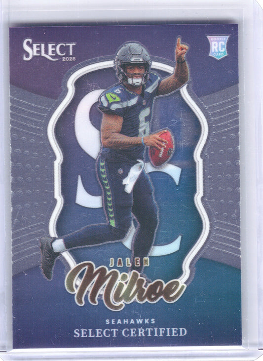 Jalen Milroe Seattle Seahawks 2025 Panini Select - Select Certified Rookies #13