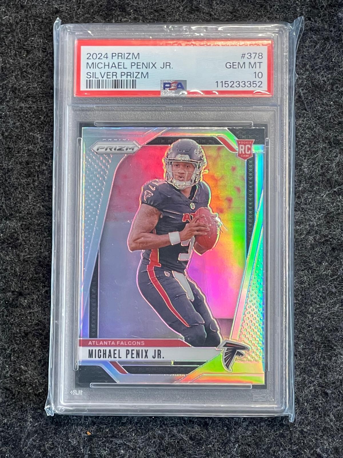 2024 Panini Prizm #378 Michael Penix Jr. Silver PSA 10 Atlanta Falcons RC