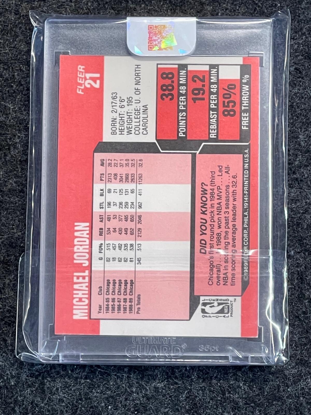 1989-90 Fleer #21 Michael Jordan Chicago Bulls