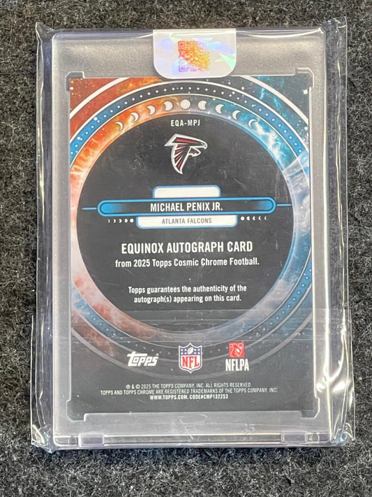 2025 Topps Chrome Cosmic #EQA-MPJ Michael Penix Jr. Equinox Autographs #/99 Atlanta Falcons SN, AU