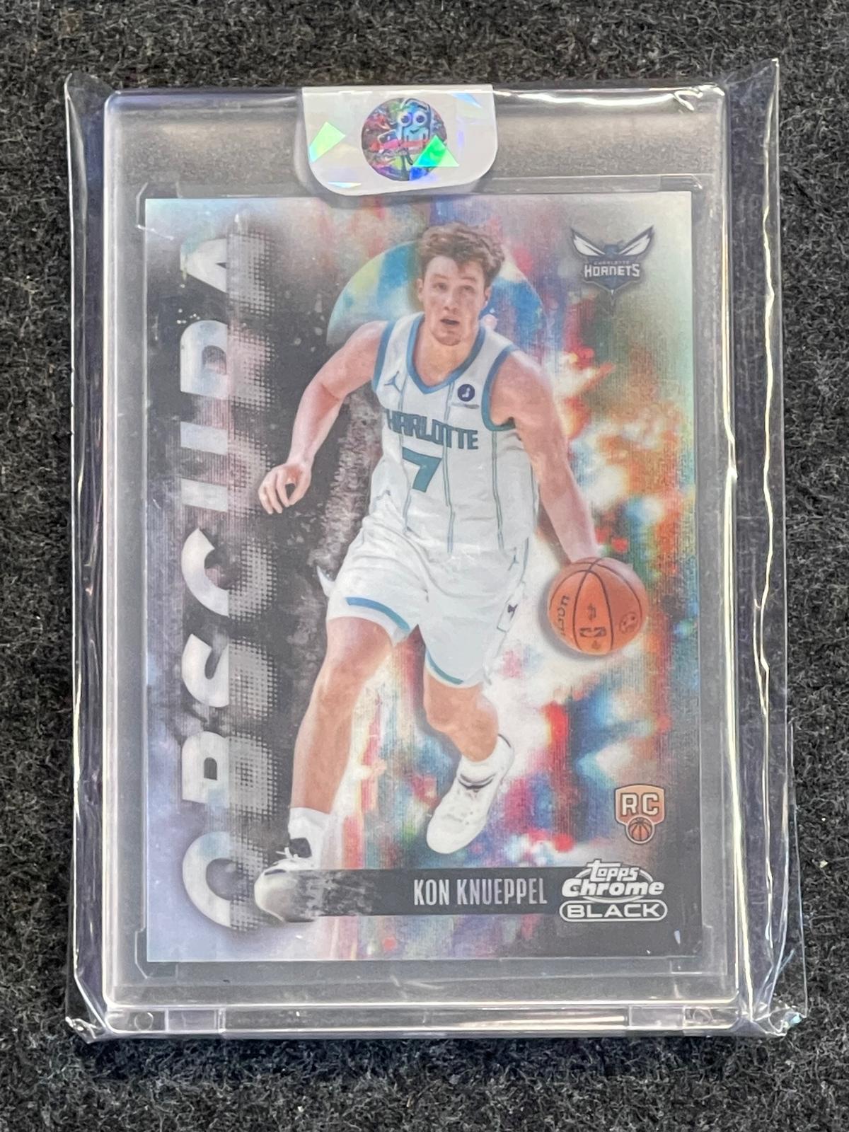 2025-26 Topps Chrome Black #OB-14 Kon Knueppel Obscura Charlotte Hornets