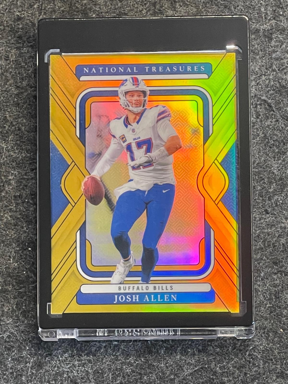 2024 Panini National Treasures #10 Josh Allen Emerald #/10 Buffalo Bills SN