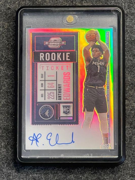 2020-21 Panini Contenders Optic #137 Anthony Edwards Minnesota Timberwolves SN, AU