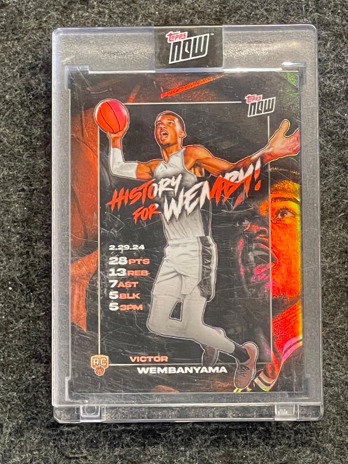 2023-24 Topps Now #VW-3 Victor Wembanyama San Antonio Spurs