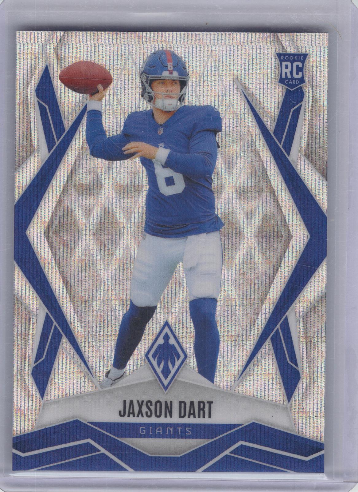 2025 Panini Phoenix #200 Jaxson Dart Wave Prizm #/199 New York Giants SN, RC