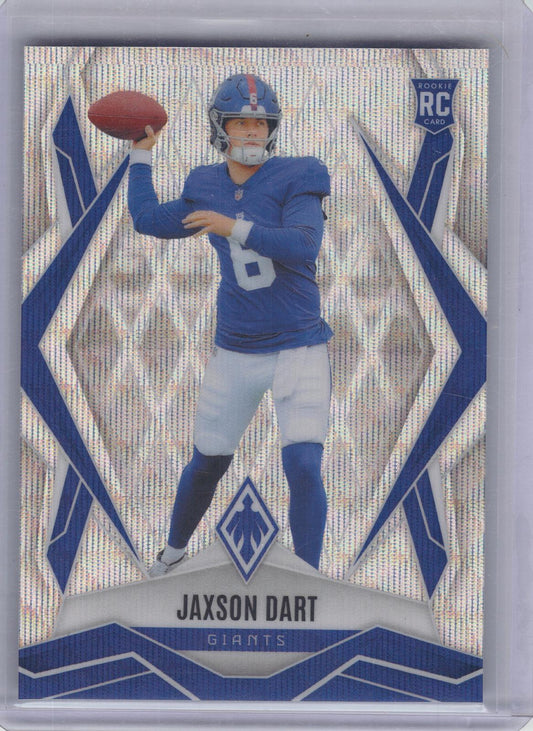 2025 Panini Phoenix #200 Jaxson Dart Wave Prizm #/199 New York Giants SN, RC