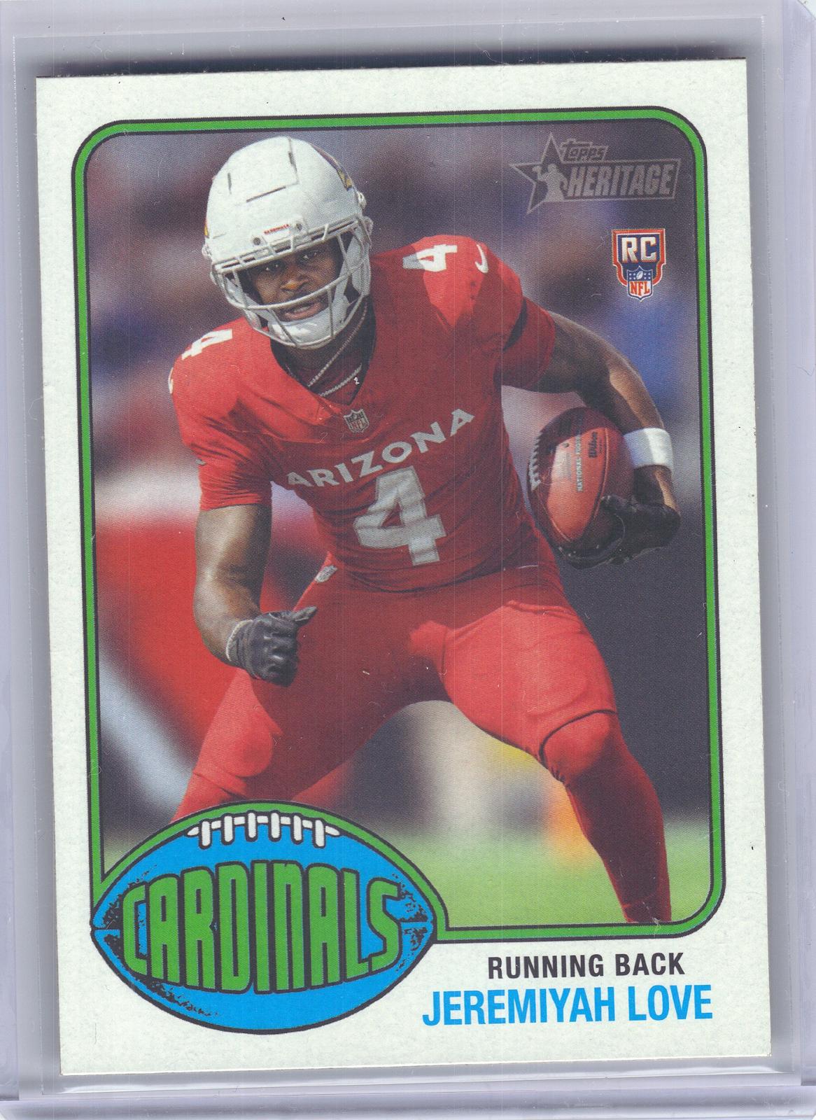 2026 Topps Heritage #133 Jeremiyah Love Arizona Cardinals RC