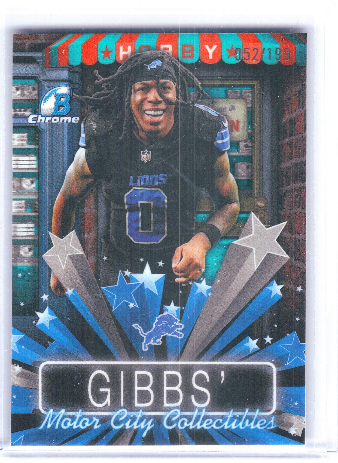 2026 Bowman #HS-8 Jahmyr Gibbs Hobby Stars Detroit Lions
