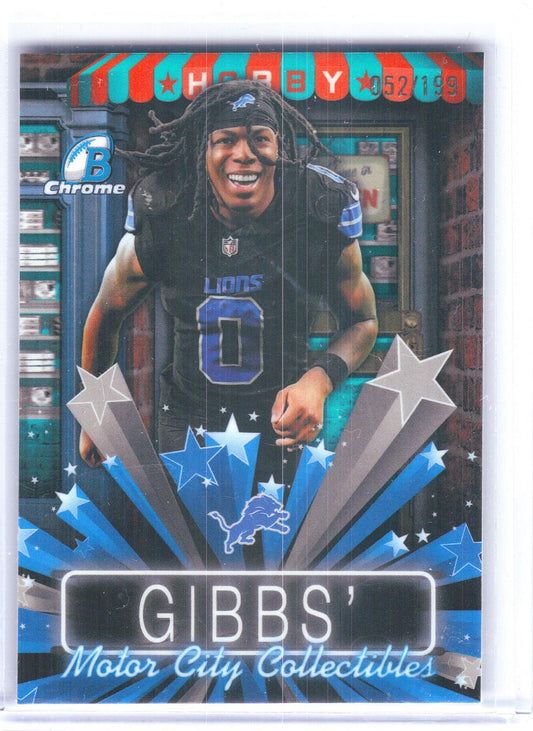 2026 Bowman #HS-8 Jahmyr Gibbs Hobby Stars Detroit Lions