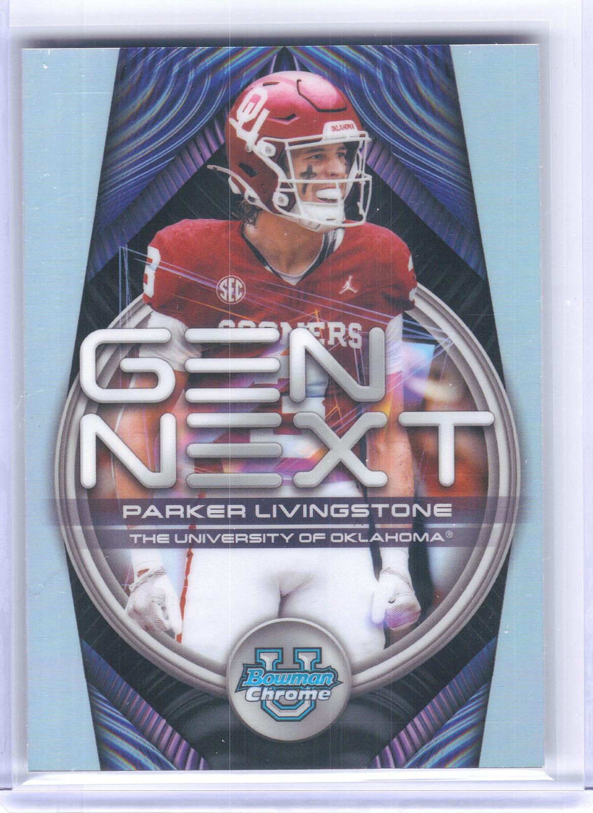 2026 Bowman #GN-20 Parker Livingstone Gen Next Refractor Oklahoma Sooners