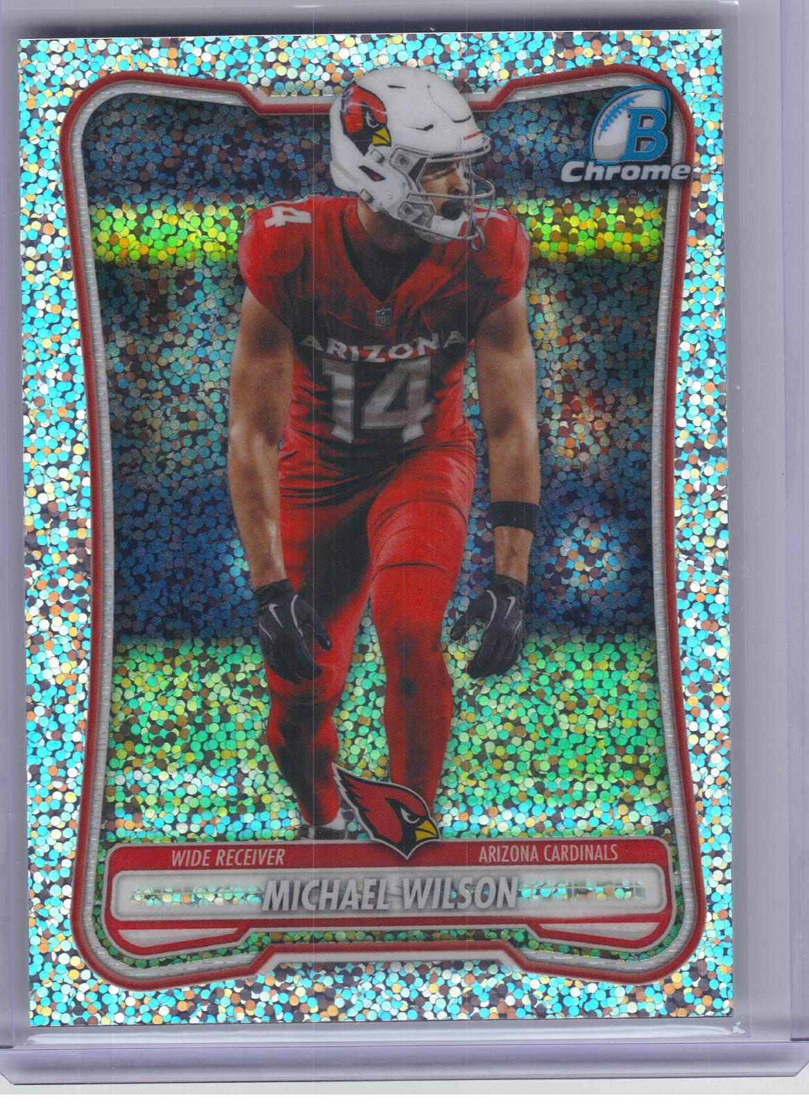 2026 Bowman #BCV-2 Michael Wilson Chrome Speckle Arizona Cardinals