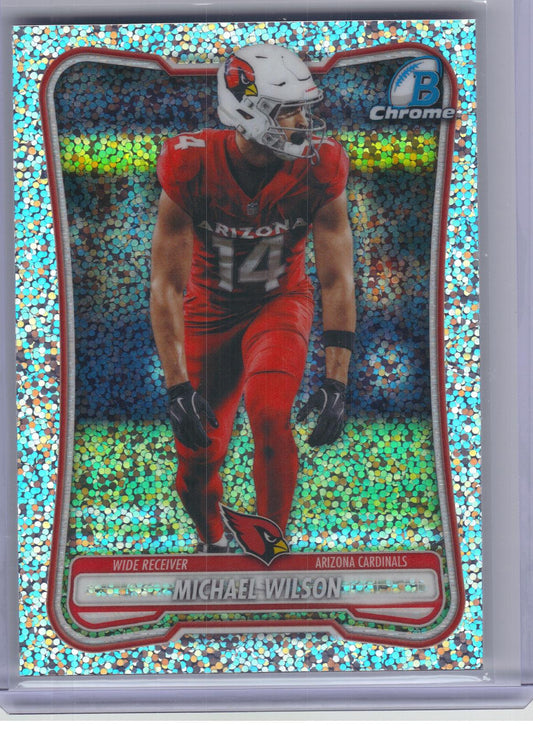 2026 Bowman #BCV-2 Michael Wilson Chrome Speckle Arizona Cardinals