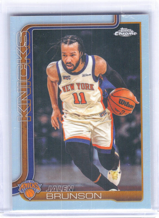 2025-26 Topps Chrome Update #20 Jalen Brunson Refractor New York Knicks