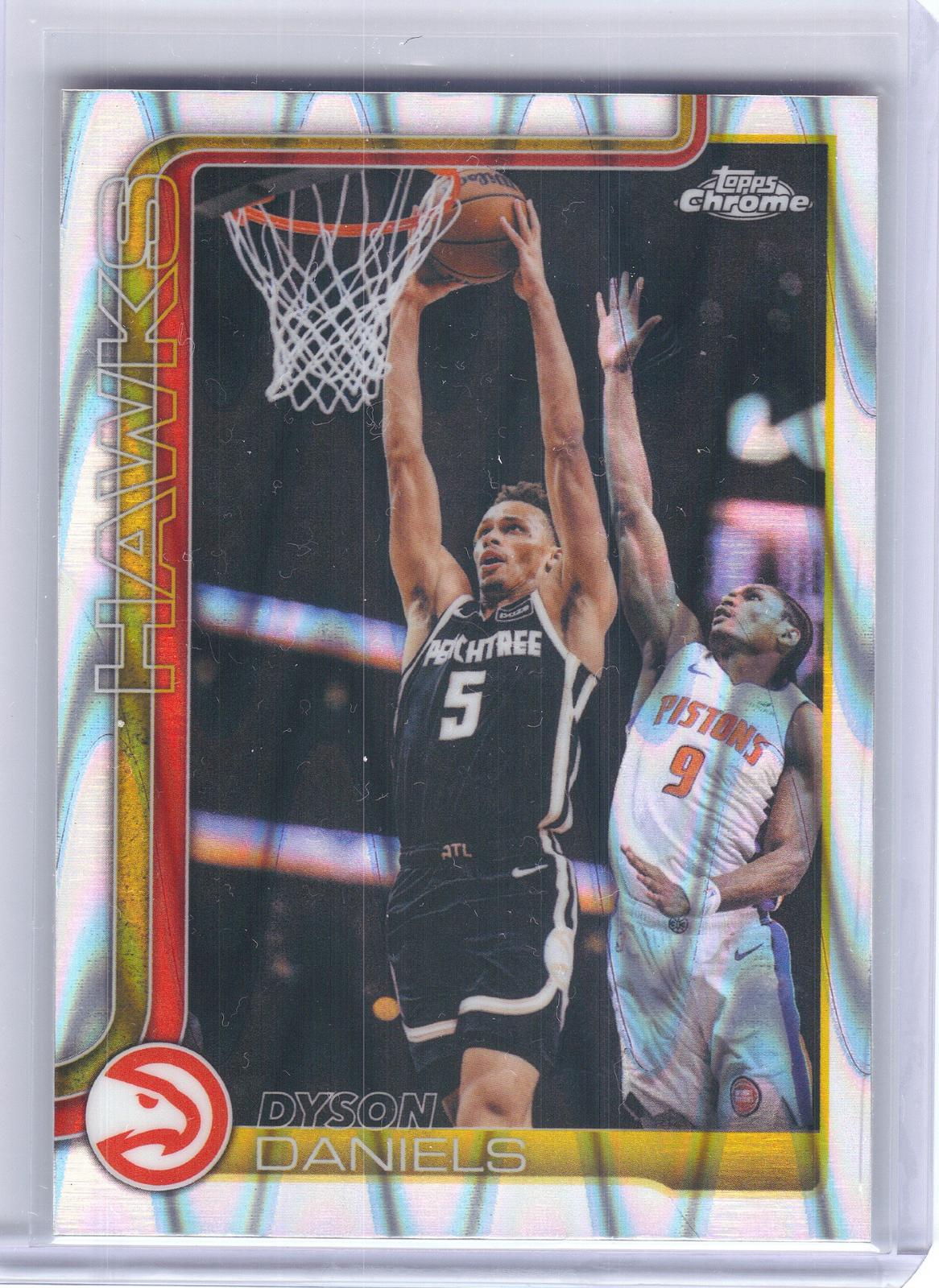 2025-26 Topps Chrome Update #59 Dyson Daniels RayWave Refractor Atlanta Hawks