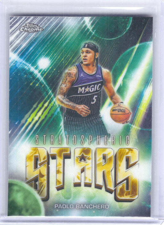 2025-26 Topps Chrome Update #ST-19 Paolo Banchero Stratospheric Stars Orlando Magic