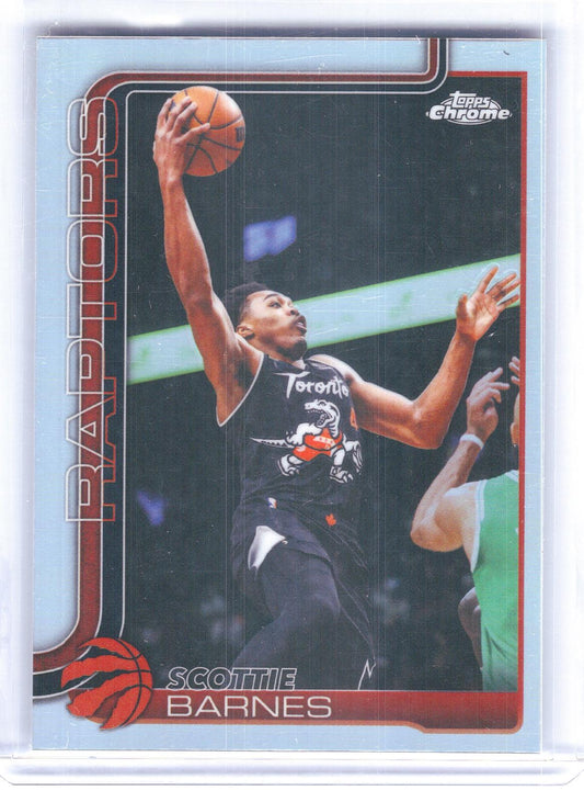 2025-26 Topps Chrome Update #47 Scottie Barnes Refractor Toronto Raptors