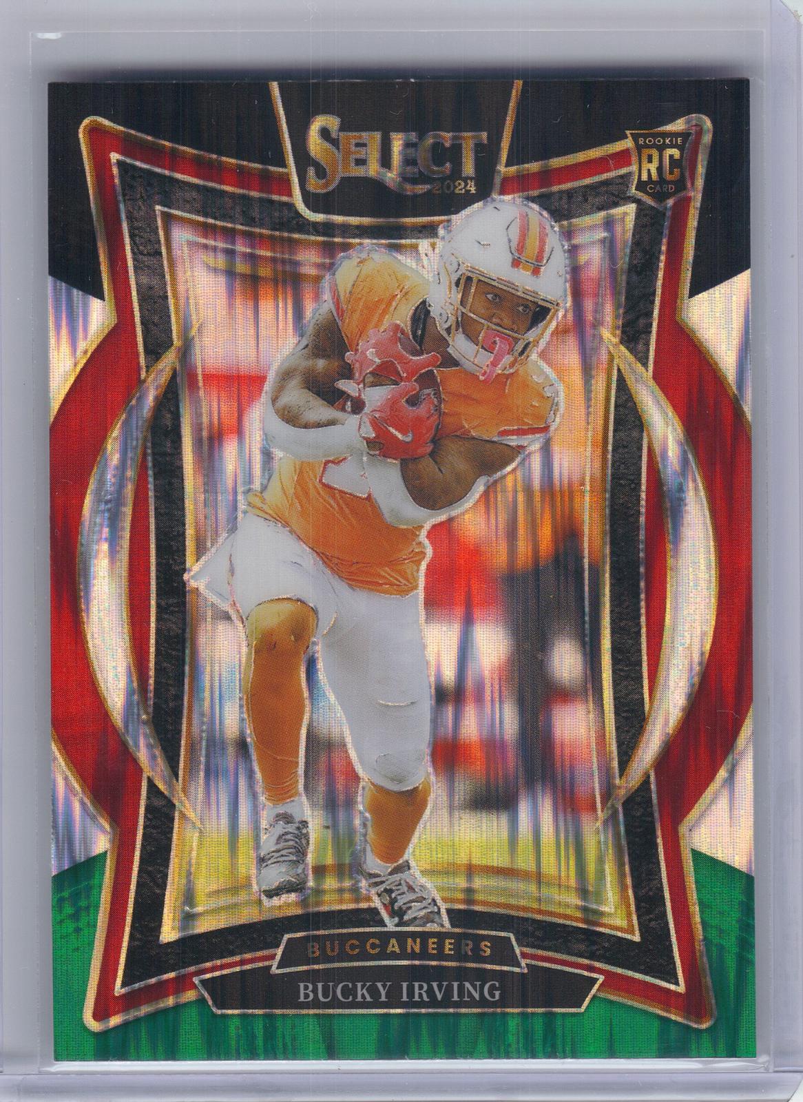 2024 Panini Select #4 Bucky Irving Black & Green Prizm Shock Tampa Bay Buccaneers RC