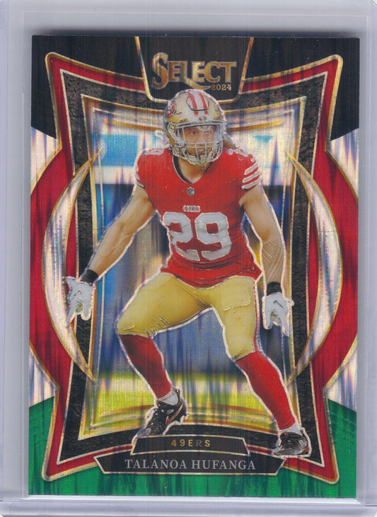 2024 Panini Select #46 Talanoa Hufanga Black & Green Prizm Shock San Francisco 49ers