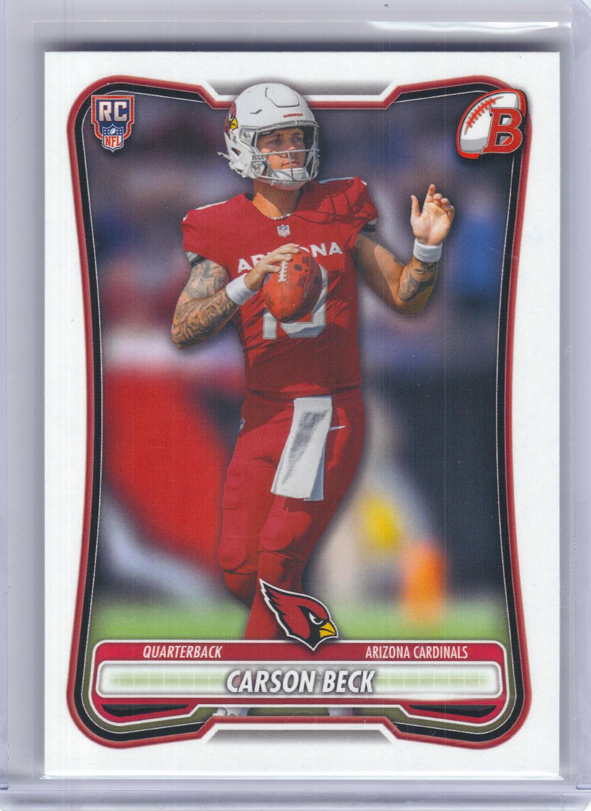 2026 Bowman #105 Carson Beck Arizona Cardinals RC