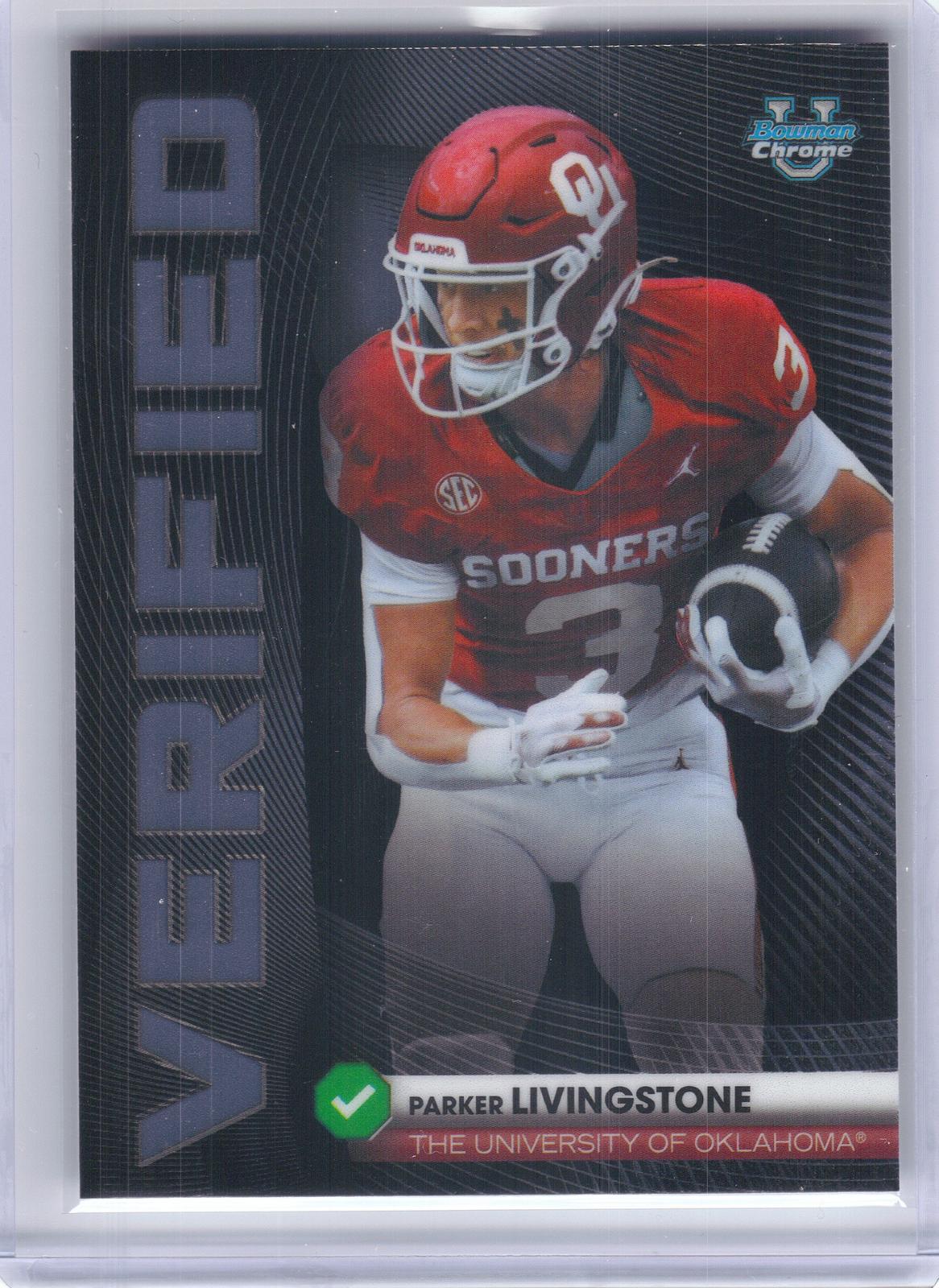 2026 Bowman #BV-14 Parker Livingstone Bowman Verified Oklahoma Sooners