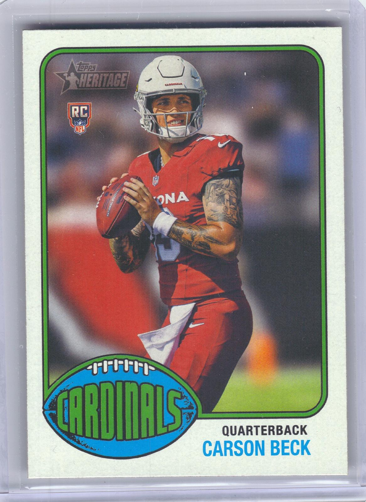 2026 Topps Heritage #310 Carson Beck Arizona Cardinals RC
