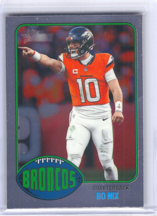 2026 Topps Heritage #273 Bo Nix Chrome Denver Broncos