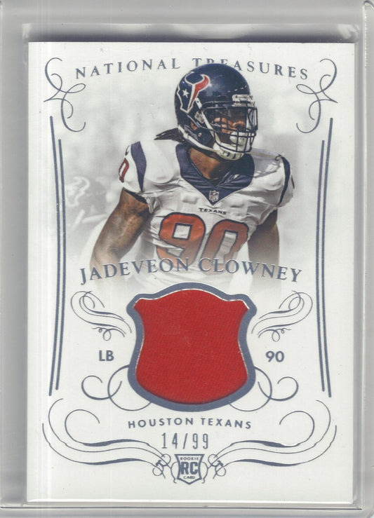 2014 Panini National Treasures #M-JCL Jadeveon Clowney Materials #/99 Houston Texans SN, MEM