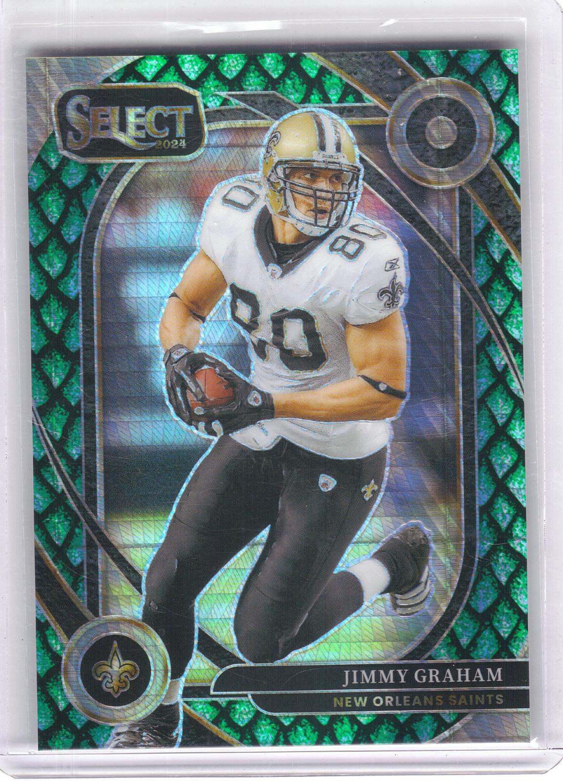 2024 Panini Select #269 Jimmy Graham Dragon Scale Prizm #/81 New Orleans Saints SN