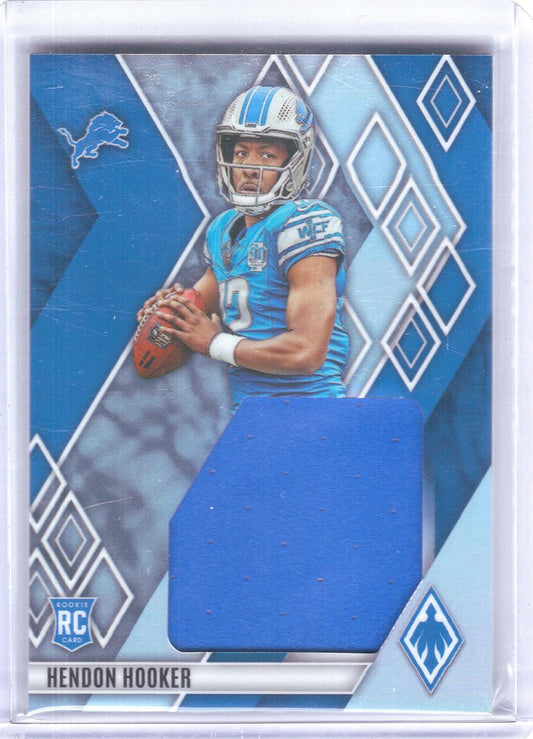 2023 Panini Phoenix #RJM-HH Hendon Hooker Rookie Jumbo Memorabilia #/199 Detroit Lions SN, MEM