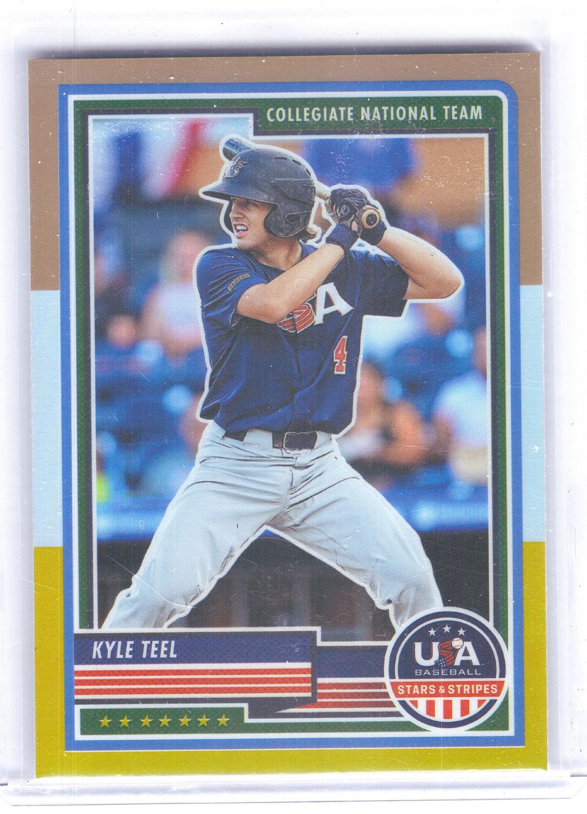2023 Panini Stars & Stripes USA Baseball #95 Kyle Teel Bronze, Silver, & Gold