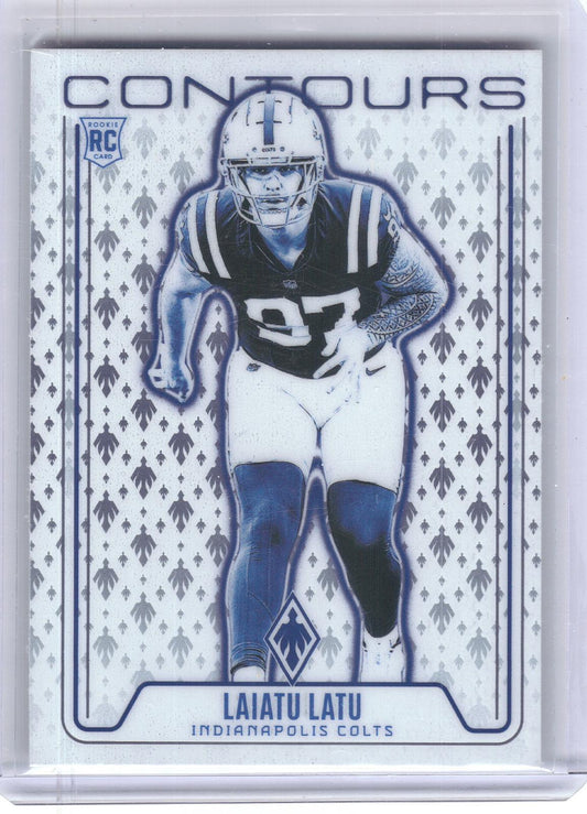 2024 Panini Phoenix #CON-LLU Laiatu Latu Contours Indianapolis Colts