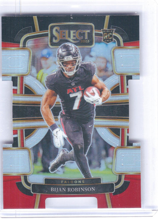 2023 Panini Select #4 Bijan Robinson Silver Prizm Die Cut Atlanta Falcons RC