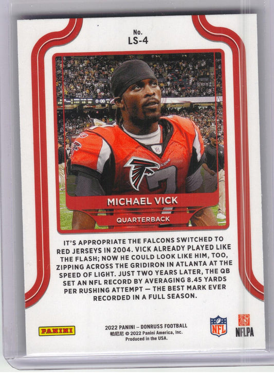 2022 Donruss #LS-4 Michael Vick Legends Series Atlanta Falcons