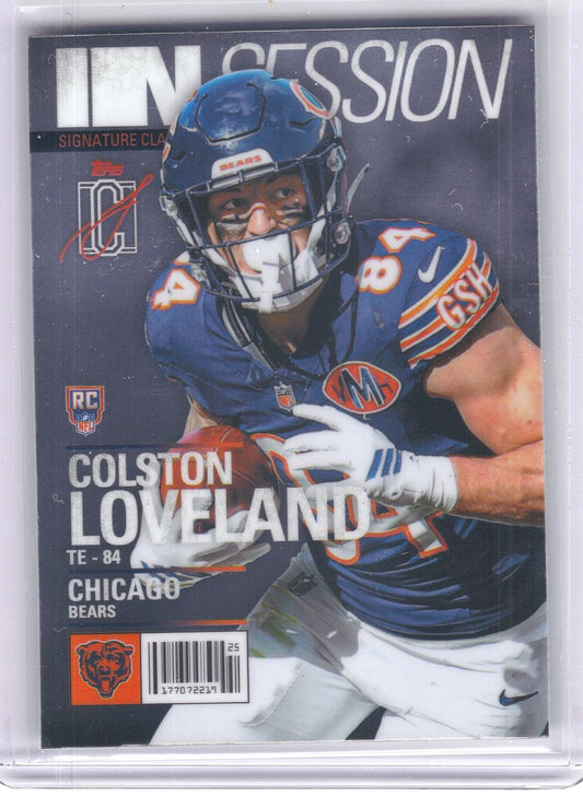 2025 Topps Signature Class #IS-4 Colston Loveland In Session Chicago Bears