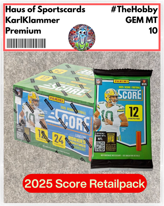 2025 Panini Score Football Retail Pack | 12 Cards | Rookie Hunt