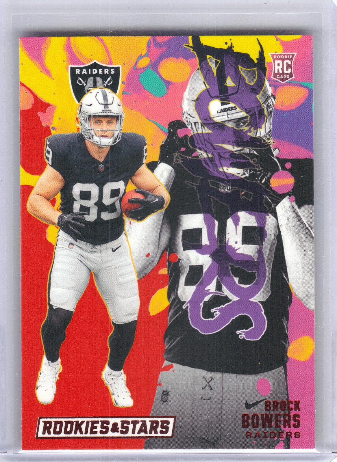 Brock Bowers Las Vegas Raiders 2024 Panini Rookies & Stars - Rookie Exclusive Longevity #RE-BBS
