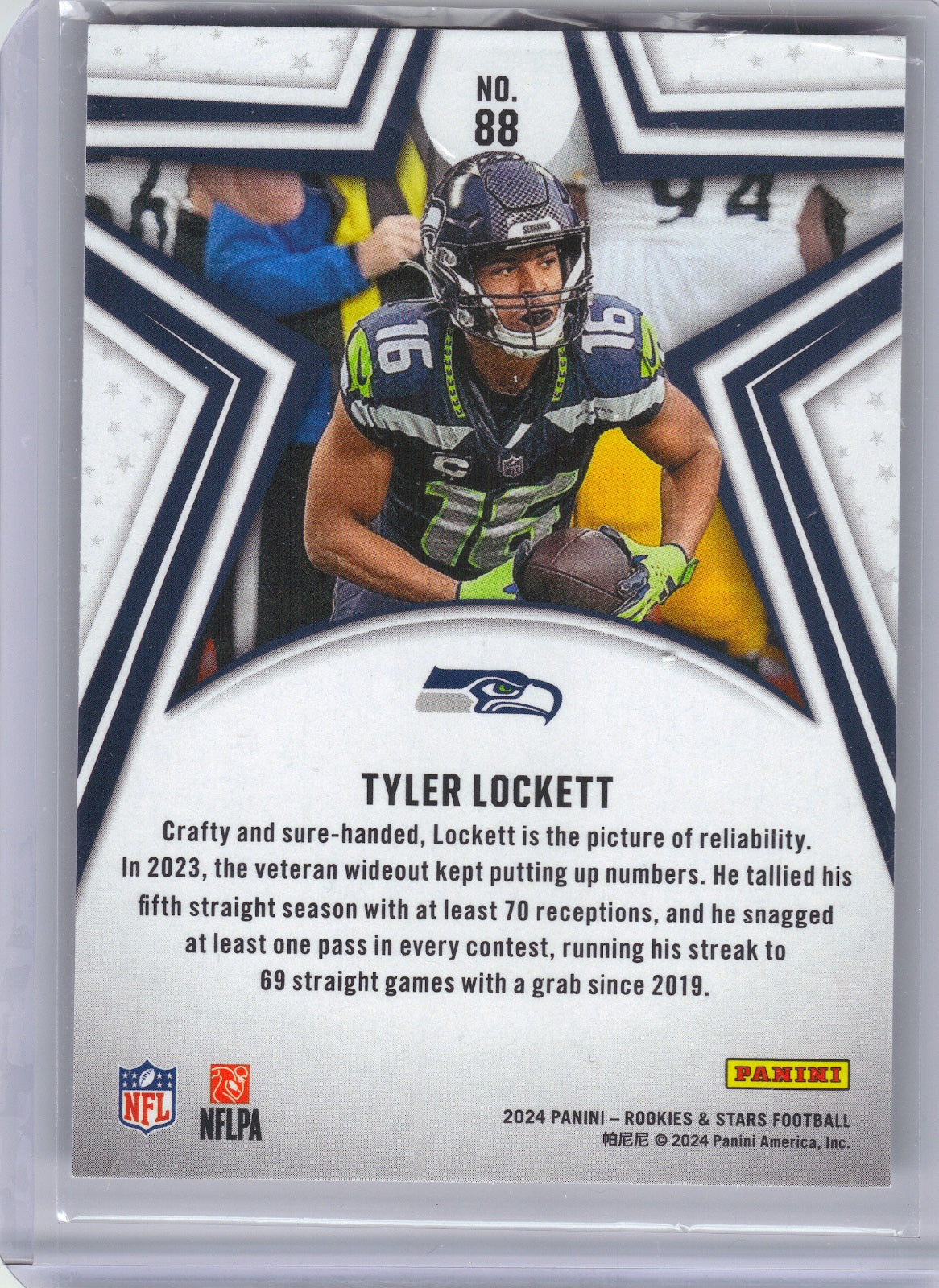 Tyler Lockett Seattle Seahawks 2023 Panini Rookies & Stars - Green #93 (Back)