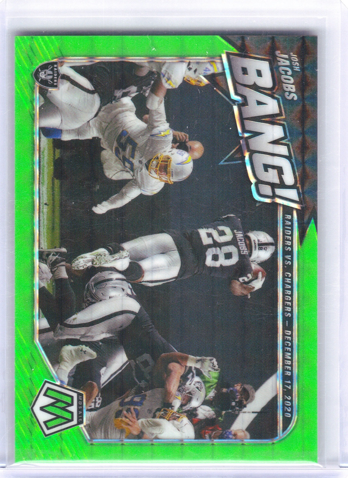 Davante Adams Green Bay Packers 2021 Panini Mosaic - Bang! Mosaic Green Fluorescent #B-14 /20