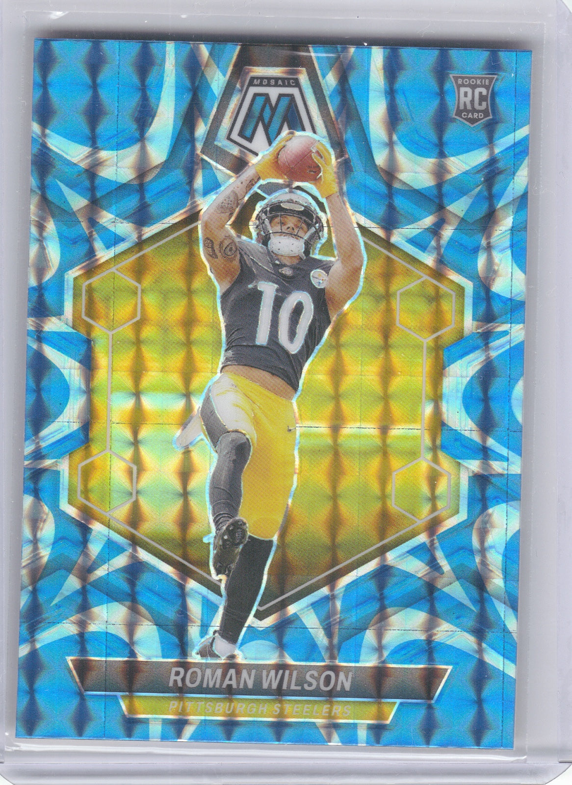 Roman Wilson Pittsburgh Steelers 2024 Panini Mosaic - Mosaic Reactive Blue #369